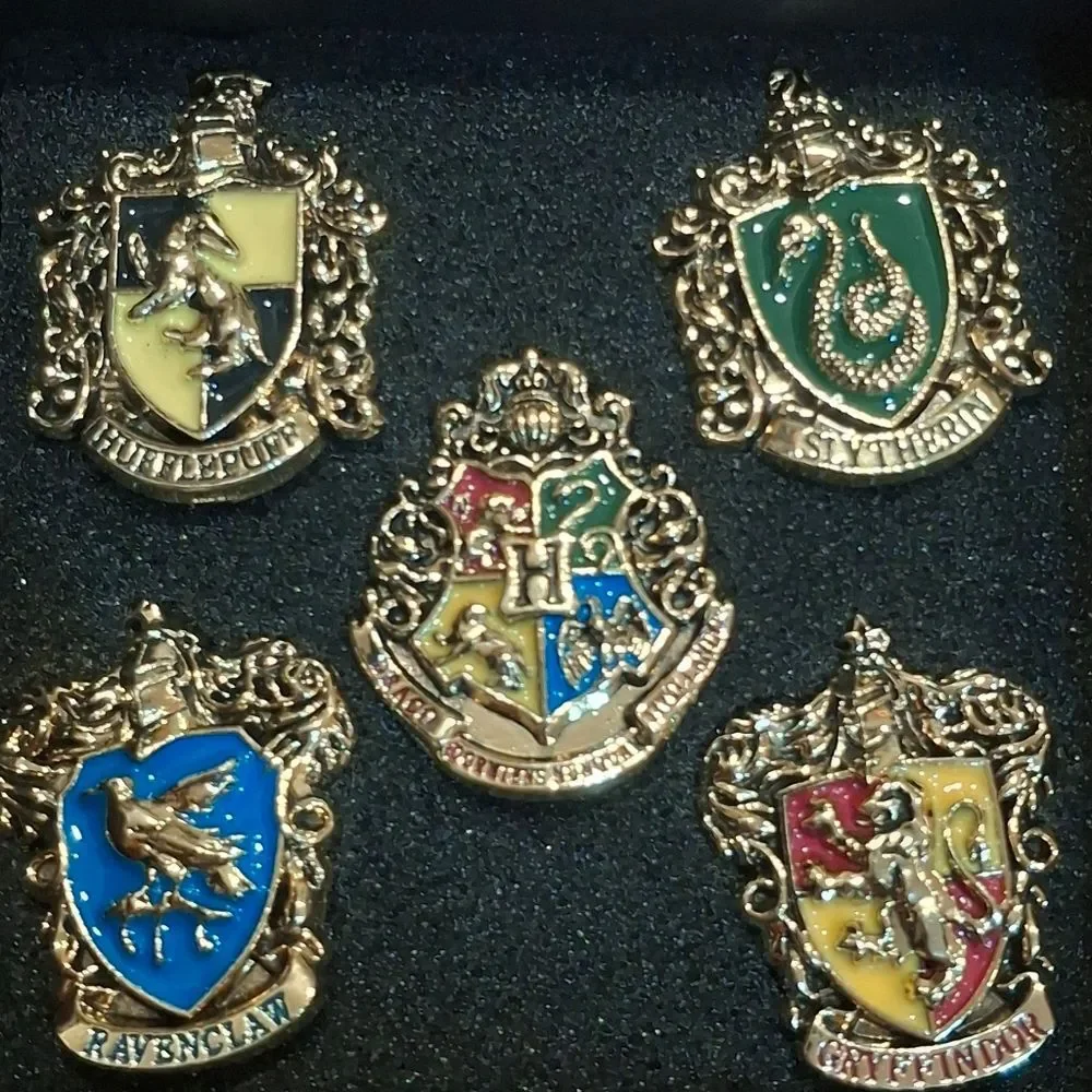 Harry Potter Hogwarts House Enamel Pins - Set Of 5